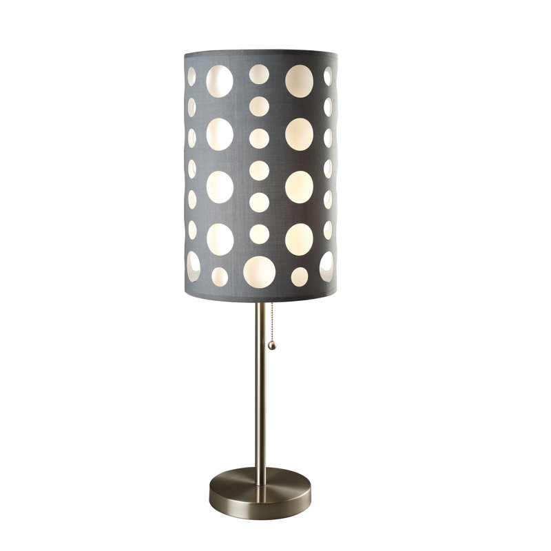 30"H GREY/WHITE RETRO TABLE LAMP
