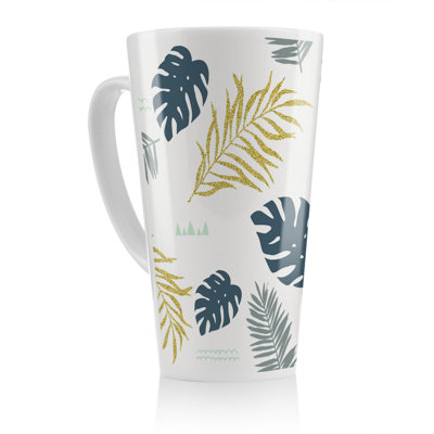 Glitter & Leaves Latte Mug
