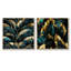 Lille - Ensemble de 2 collages botaniques abstraits carrés-101847420-101847422