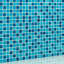 Carreau de mosaïque en verre à bord droit pour piscine 0,9 po x 0,9 po-109722894