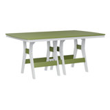 Berlin Gardens Harbor Regular Natural With White Base Rectangular Dining Table