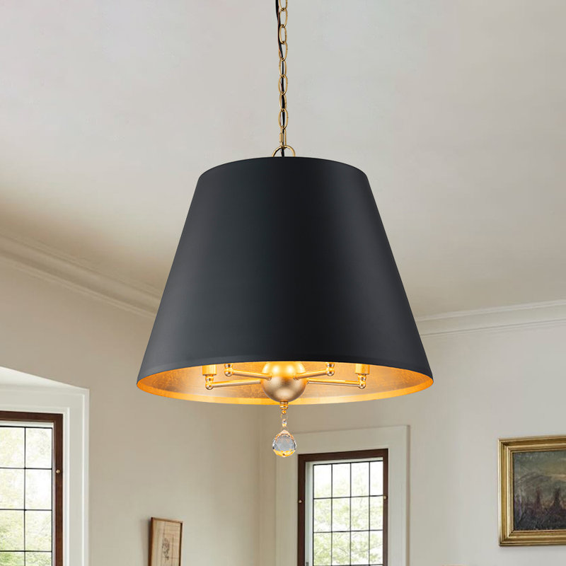 5-light Metal Conical Drum Pendant 