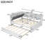 Lit plateforme en bois avec lit gigogne, tablettes et tête de lit-1536643915