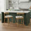 Tabouret de comptoir rembourré en bois-1961635828