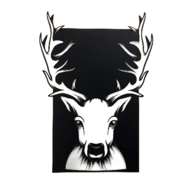 Wall Decor on Metal, Black