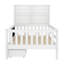 Lit plateforme simple pour enfants avec tête de lit à panneau, bois massif, tiroirs et tablettes de rangement, conception amusante et peu encombrante, blanc-1239710973-1239710914