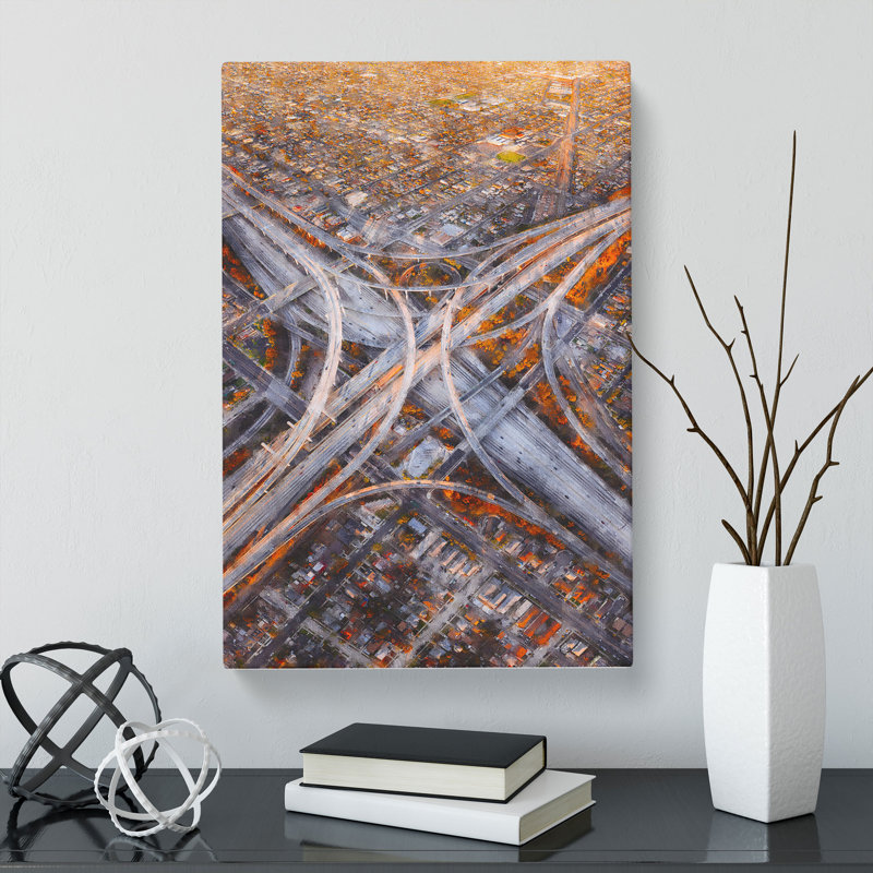 Highways Of Los Angeles - Wrapped Canvas, 60cm H x 40cm W x 3cm D