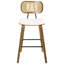 27" Upholstered Rattan Counter & Bar Stool