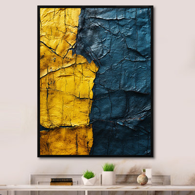 Collage azur harmonique - Collages abstraits, art mural
