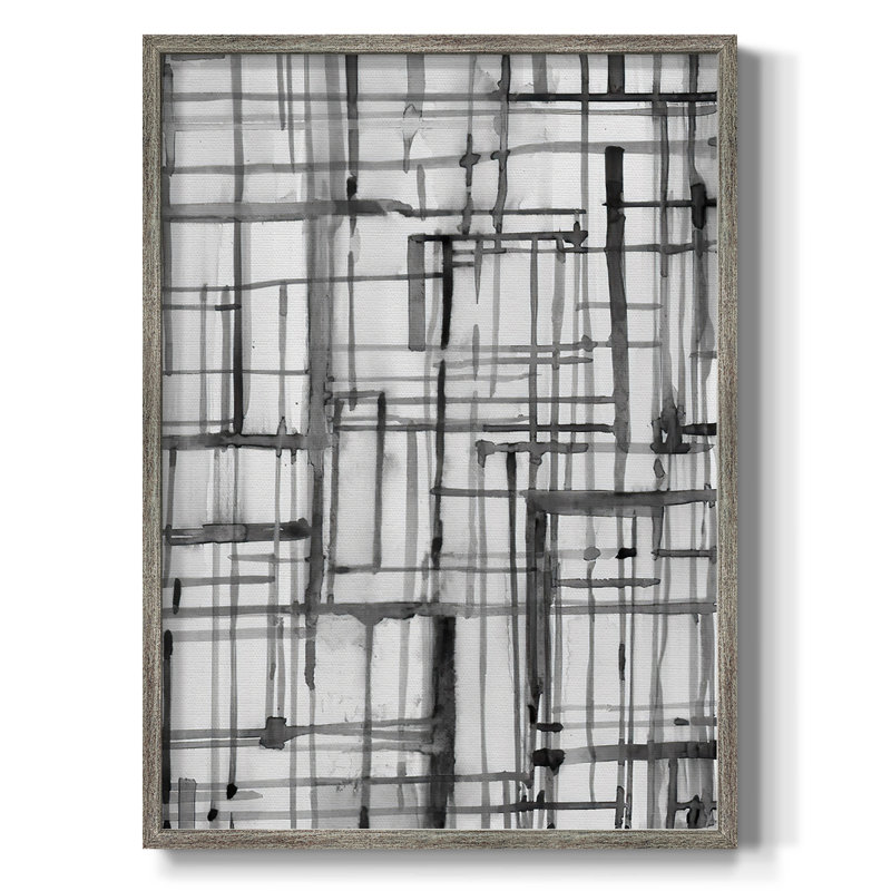 Line Meditation II, reproduction encadrée - bois massif, H 11 po x l 9 po