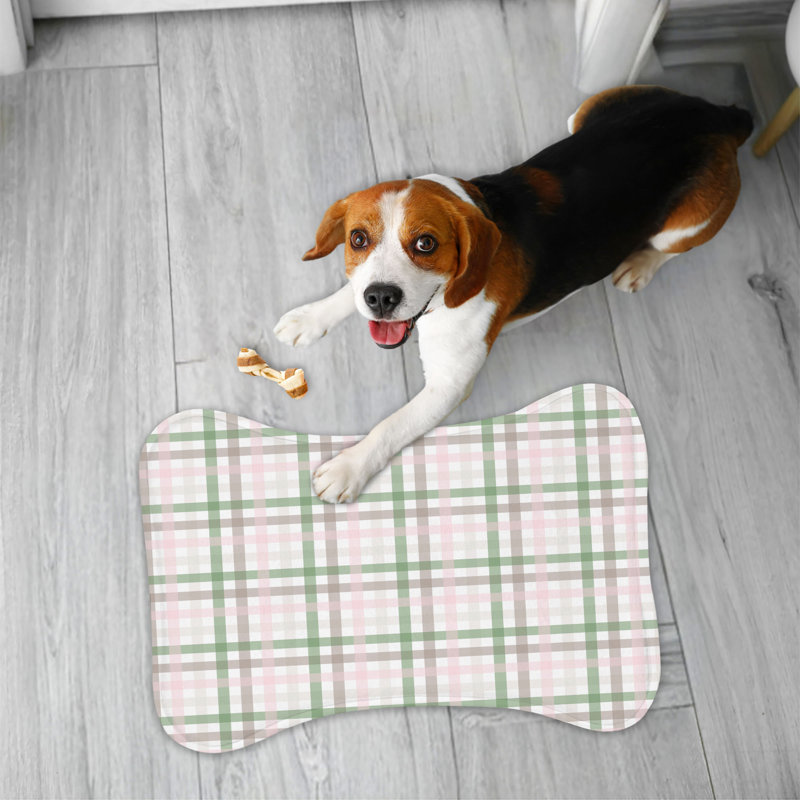 Tapis d'alimentation rose et vert 1 pièce