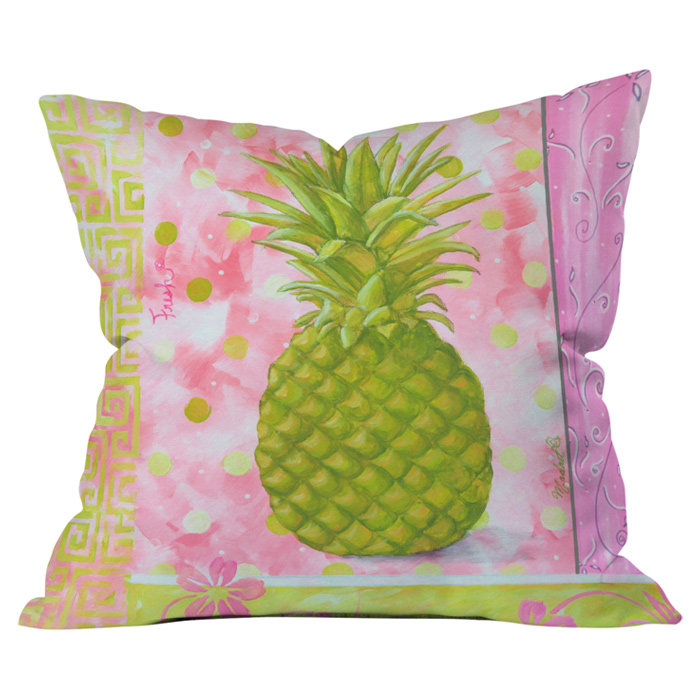 Fresh Pineapple Outdoor Throw Pillow