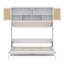 Lit escamotable simple peu encombrant avec compartiment de rangement supérieur, conception pliable avec éclairage et ports USB-1081102101