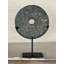 Approx. 18" High Lava Stone Disk with Iron Stand