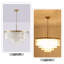 Lustre à niveaux variable moderne en forme de coquillage doré à 6 lumières Capiz-840847521-842362092-840902390