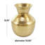 Vase décoratif en métal martelé or tacheté avec plateau cannelé