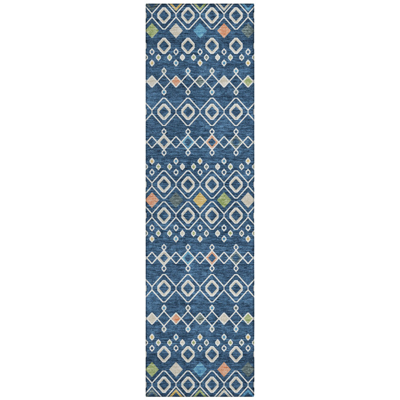 Aleighna Area Rug with Non-Slip Backing, Runner 2'3" x 7'6"