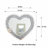 Amla 27.5" Crushed Diamond Décor Heart-Shaped Wall Mirror