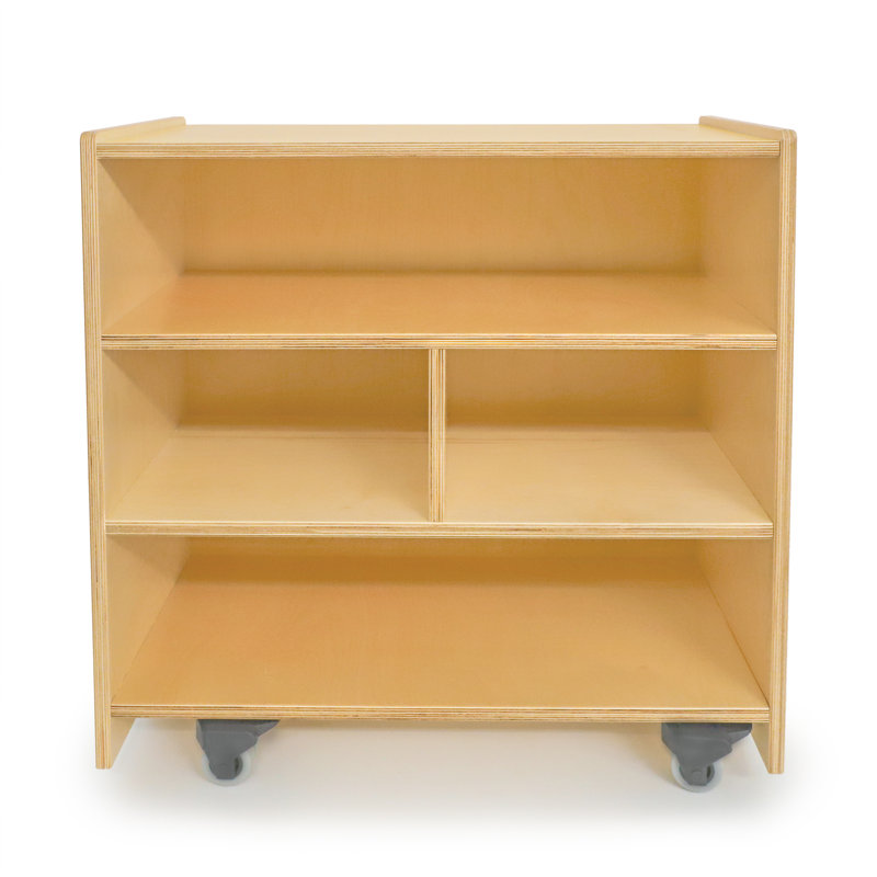 4 Compartment Manufactured Wood Shelving Unit