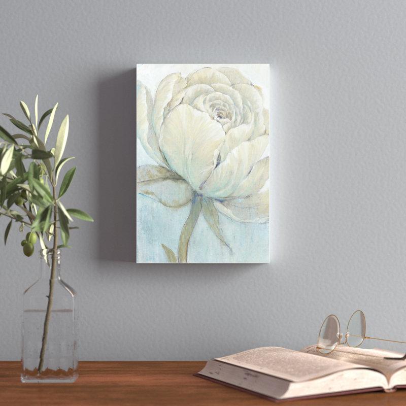 «English Rose II», peinture sur toile, H 12 po x l 8 po