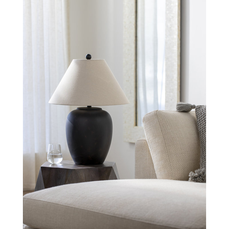 Eustacia Ceramic Table Lamp, Black