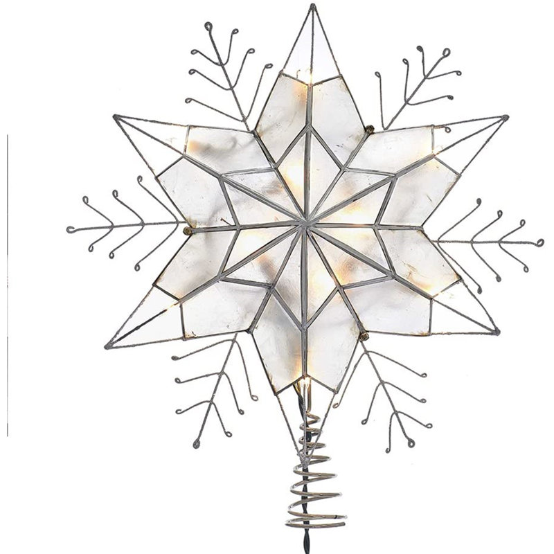 14'' Metal Christmas Lighted Tree Topper