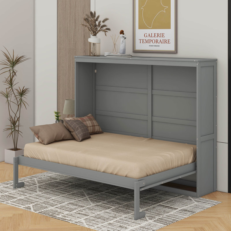 Lit escamotable, Gris, Grand lit