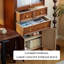 Bibliothèque de rangement multifonctionnelle en bois massif-874600056