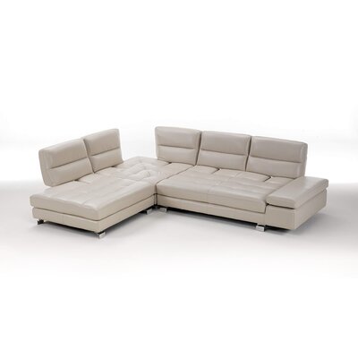 Gia Italian 122"" Top Grain Leather 3-Piece Sectional -  Casa Italia Furniture, SI-S-Gemma-L-3000-3813