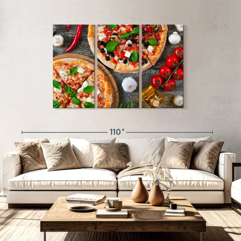 Yarlin pizza maison, H 48 po x l 74 po