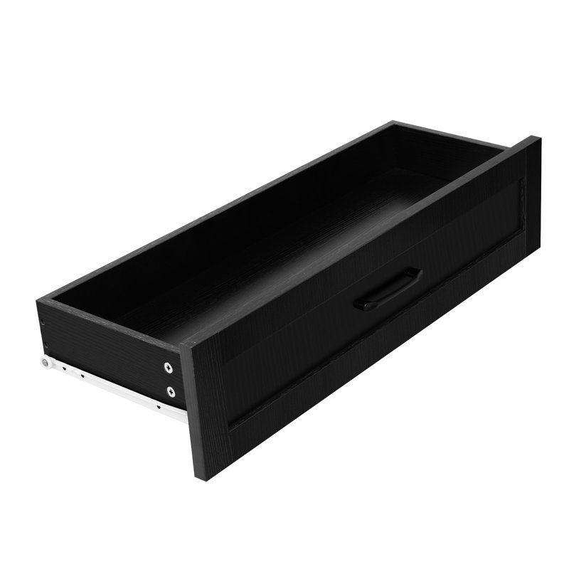 Modern Black Kitchen Island With Extendable Table, Double Storage, 1 Cabinet, 2 Side Open Shelves, Power Outlet 82.7 Inch Double Port, Locking Wheels
