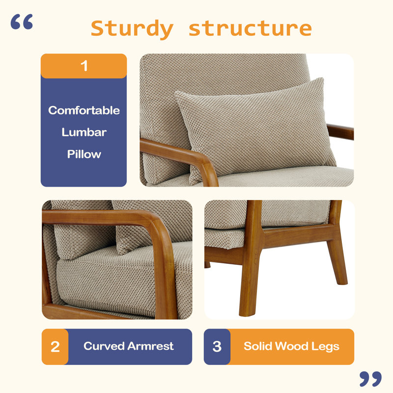 Chaise longue en bois, Beige