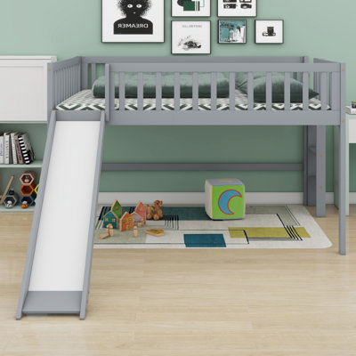 Low Loft Bed With Ladder And Slide