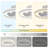 19.7" Low Profile Ceiling Fan with Lights and Remote, Modern Flush Mount Ceiling Fan, White Fandelier-2120012715