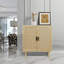 Buffet Buffet, Buffet de rangement de cuisine avec portes en rotin, Buffet à liqueur, Salle à manger, Couloir, Console, Armoire d'appoint, 31,5 po x 15,8 po x 34,6 po, naturel