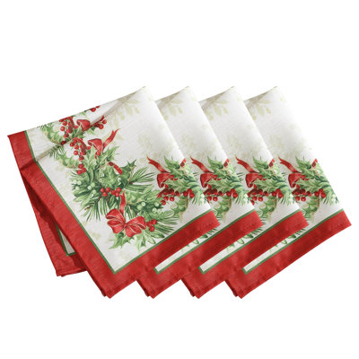 Deluca Polyester Floral Square Napkin