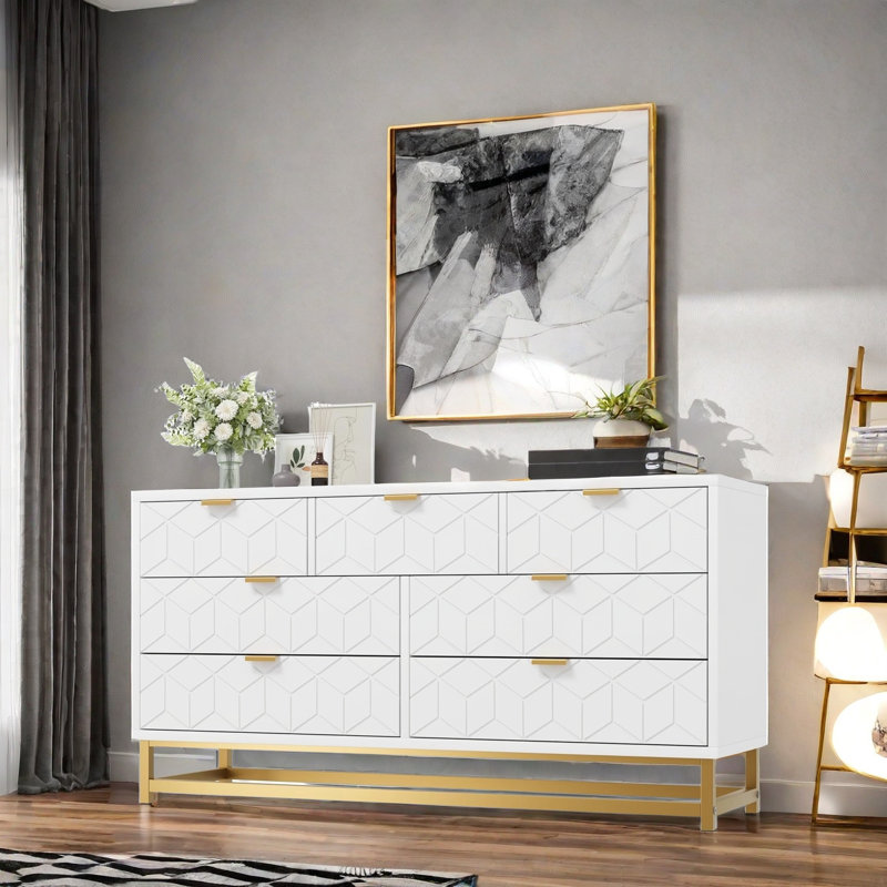  Commode 6 tiroirs, 53,5 po