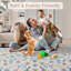 Tapis floral lavable de 10 pi x 13 pi idéal pour la salle à manger-129164575