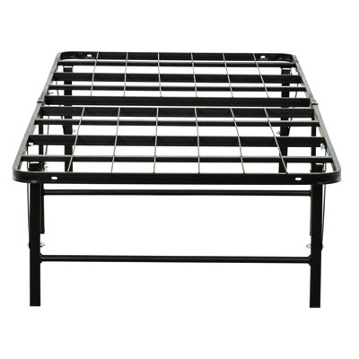 Matelas en métal avec lit plateforme simple, support de cadre de rangement pratique, rangement pour la chambre à coucher
