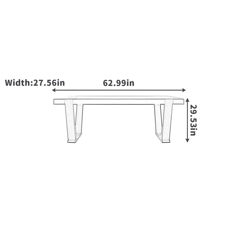Kolle, 29.53"H x 62.99"L x 27.56"W