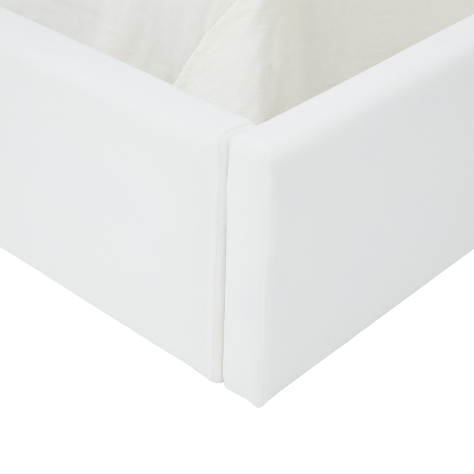 Doria Upholstered Bed, King, White