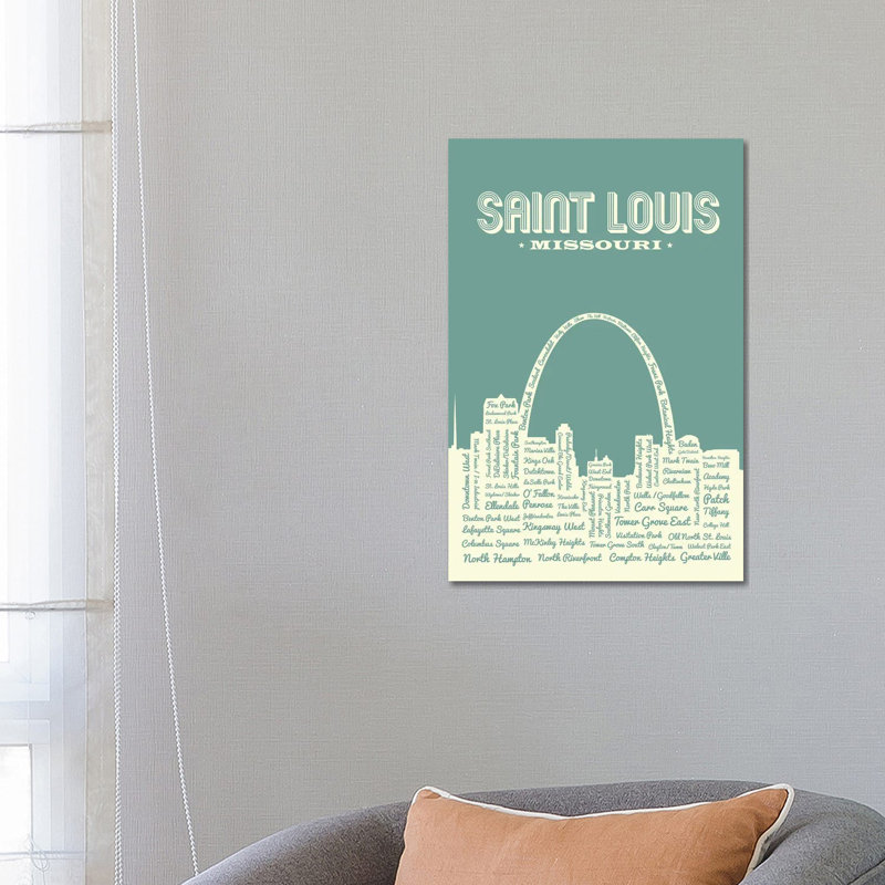 St. Louis Arch Skyline by Benton Park Prints - Wrapped Canvas Print