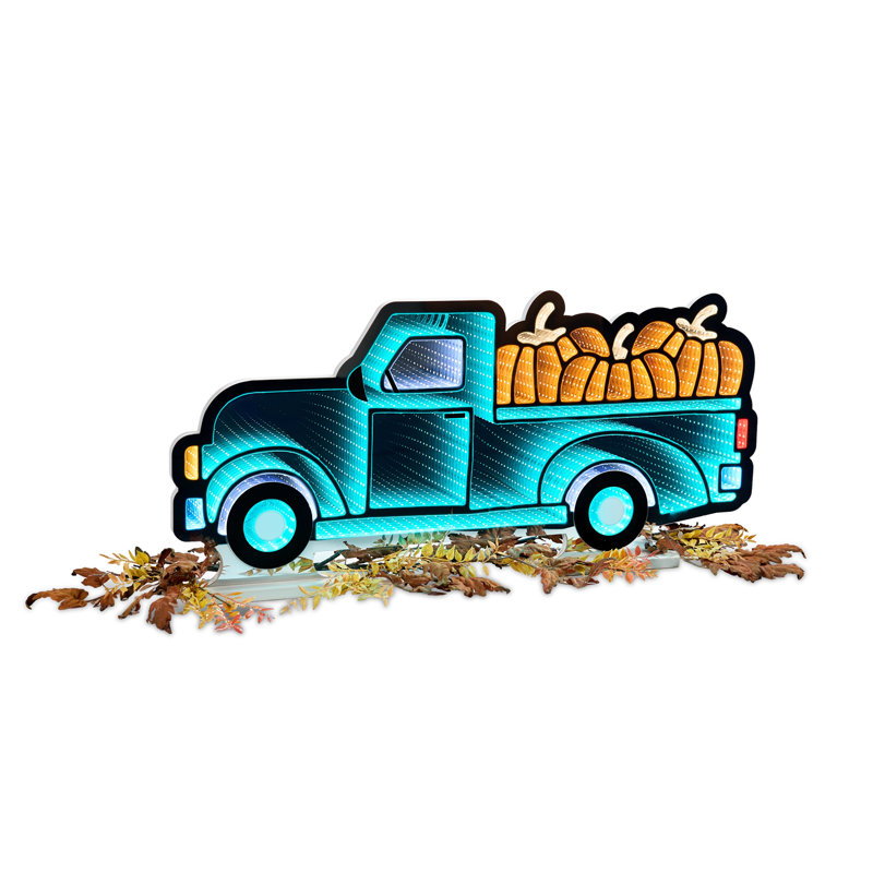 Camionnette avec citrouilles Ekkolight L 35 po