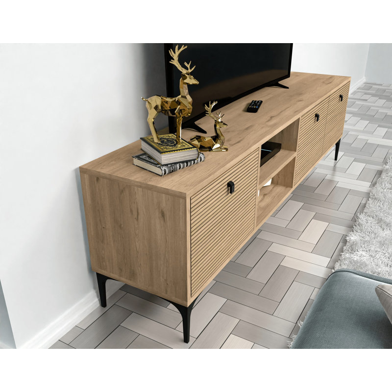 Keikei Unfinished TV Stand, Natural