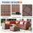 6 Piece Rattan Sectional Seating Group With Cushions-1998383382