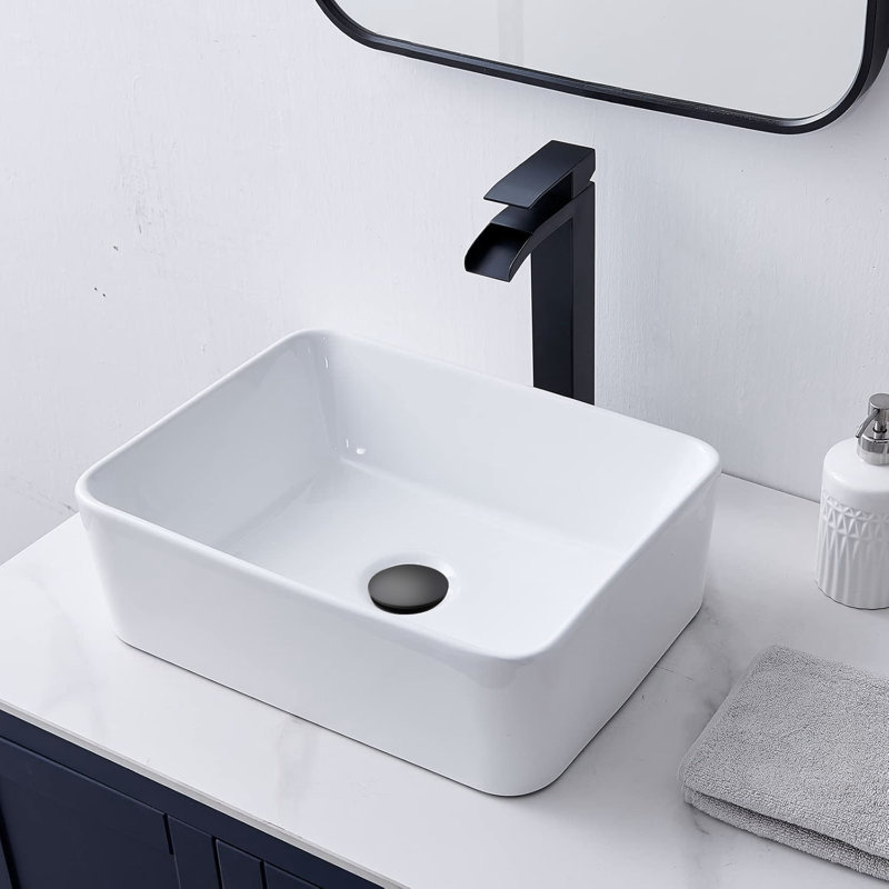 Bathroom Sink Pop-Up Drain Without Overflow Vessel Sink,Stainless Steel,Two Pieces, Matte Black