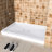 48" W x 32" D Solid Surface Single Threshold Shower Pan Base with Drain Cover Included, Textured Surface Slip-Resistant Shower Base Pan, White, Center Drain-113933124