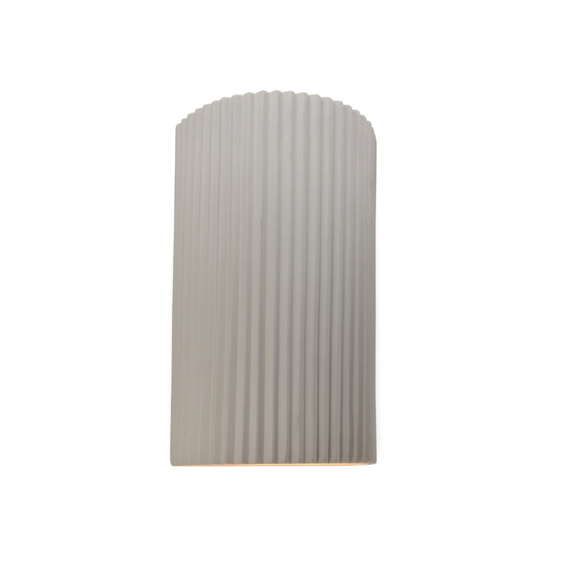 Applique murale en céramique Beda, H 12,5 po x l 7,75 po x P 4 po, Bisque