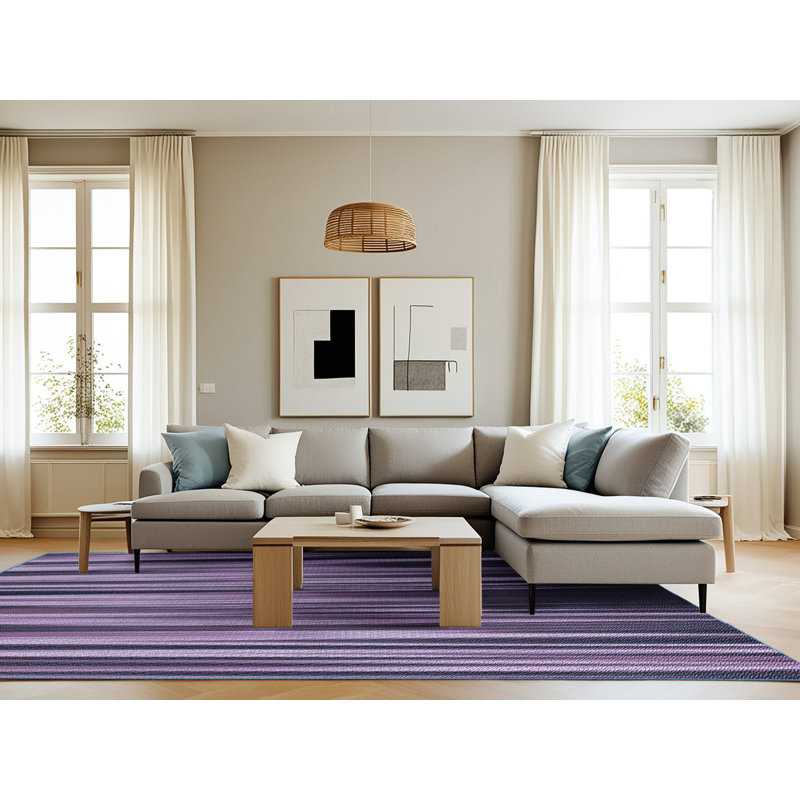 Striped Indoor Rug, Rectangle 8' x 10'