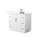 Elan TK 42" Freestanding Single Bathroom Vanity with Quartz Top